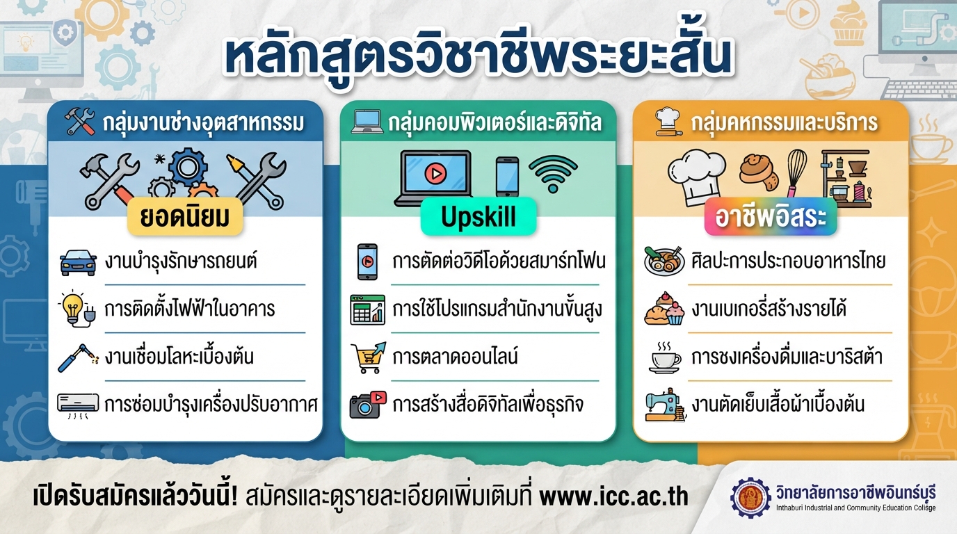 หลักสูตรระยะสั้น วก อินทร์บุรี
